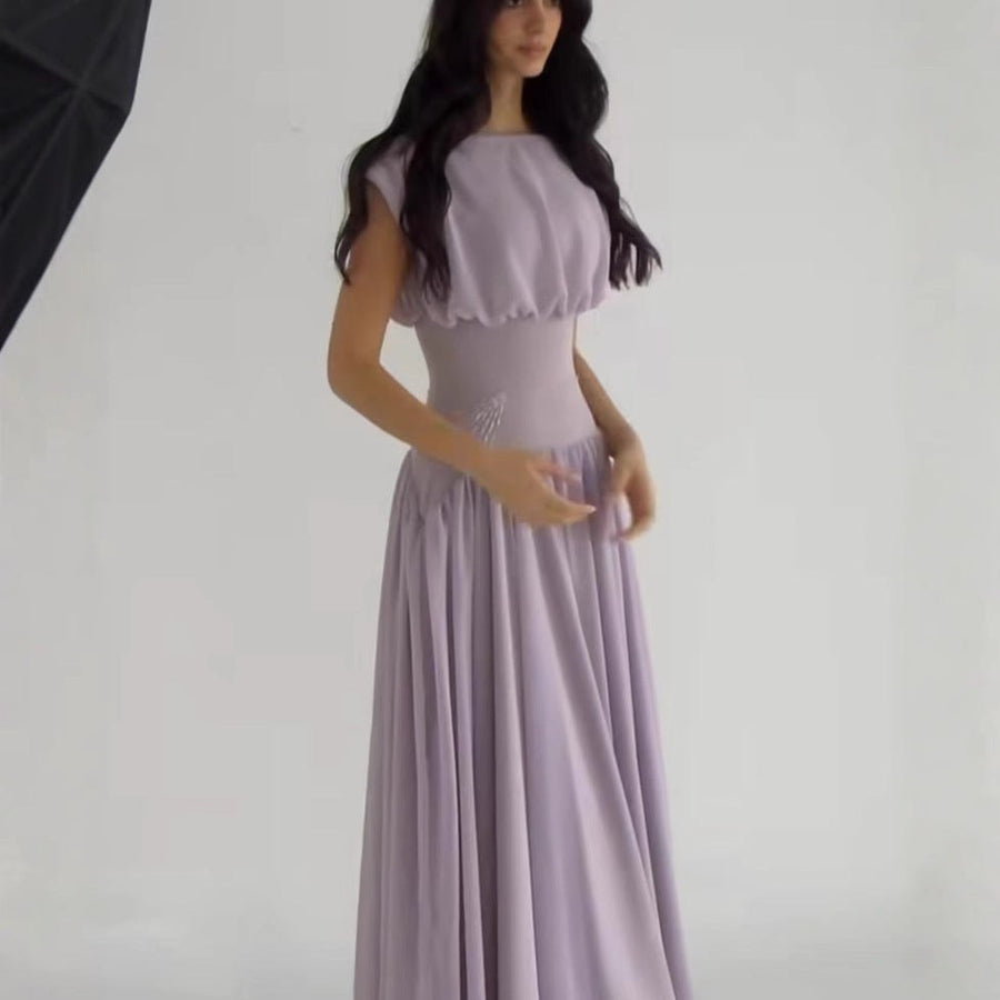 Demetria | Women's Ruched Elegant Maxi Dress