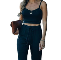 Demetria | Women's Casual Two-Piece Set in Black