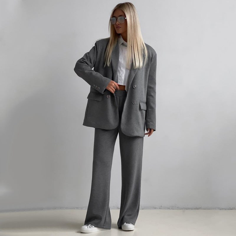 Denise | Women's Button-Front Wide Leg Elegant Suit – Flare Pants
