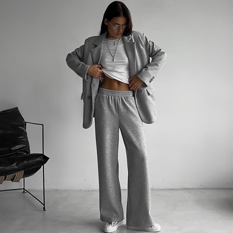 Denise | Women's Button-Front Wide Leg Elegant Suit – Flare Pants
