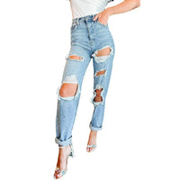 Denise | Women's Vintage Casual Jeans in Light Blue