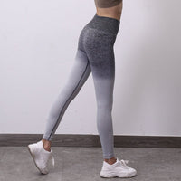 Denise | Women's High Waist Leggings in Gradient Gray