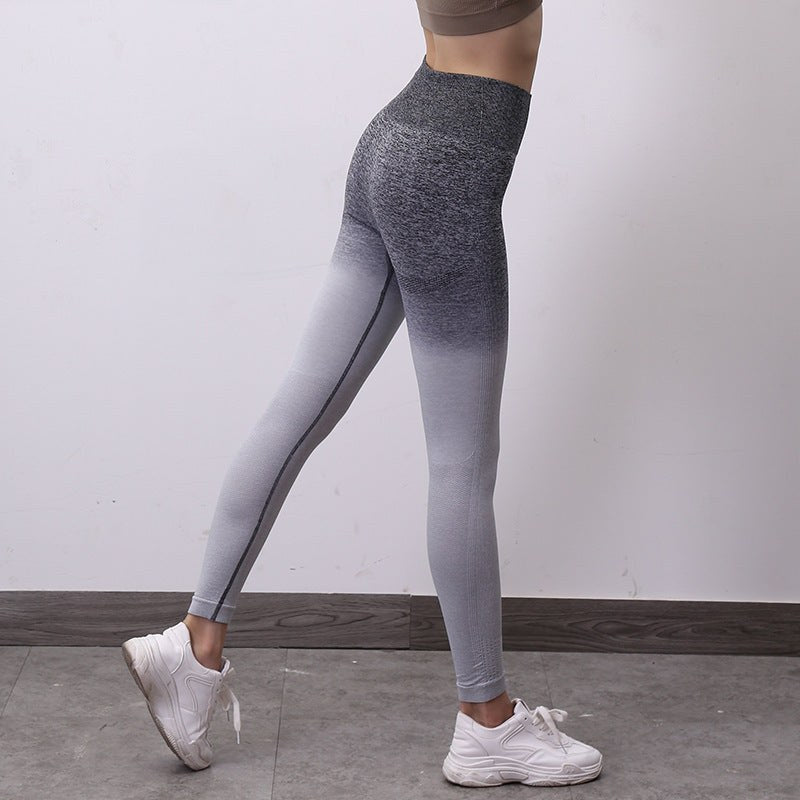 Denise | Women's High Waist Leggings in Gradient Gray