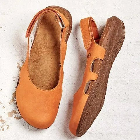 Desiree | Women's Closed Toe With Slingback Strap Flats