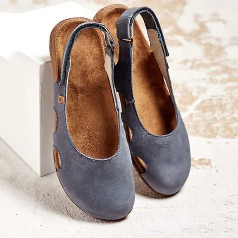 Desiree | Women's Closed Toe With Slingback Strap Flats