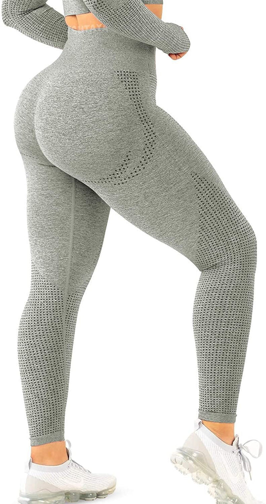 Desiree | Women's Textured Leggings in Gray