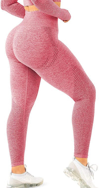 Desiree | Women's Textured Leggings in Pink