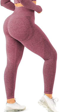 Desiree | Women's Textured Leggings in Red