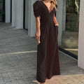 Diana | Women's V-Neck Voluminous Elegant Jumpsuit