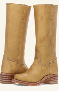 Diana | Women's Mid-Calf Slip-On Classic Western Boots Stacked Heel in Black