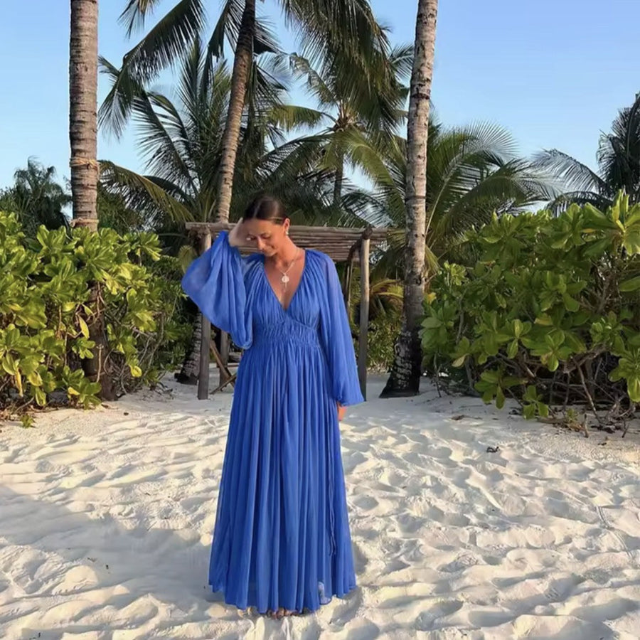 Diantha | Women's Ruffle Elegant Maxi Dress in Kleid