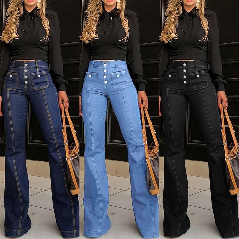 Didiane | Women's Button Detail Tailored Jeans
