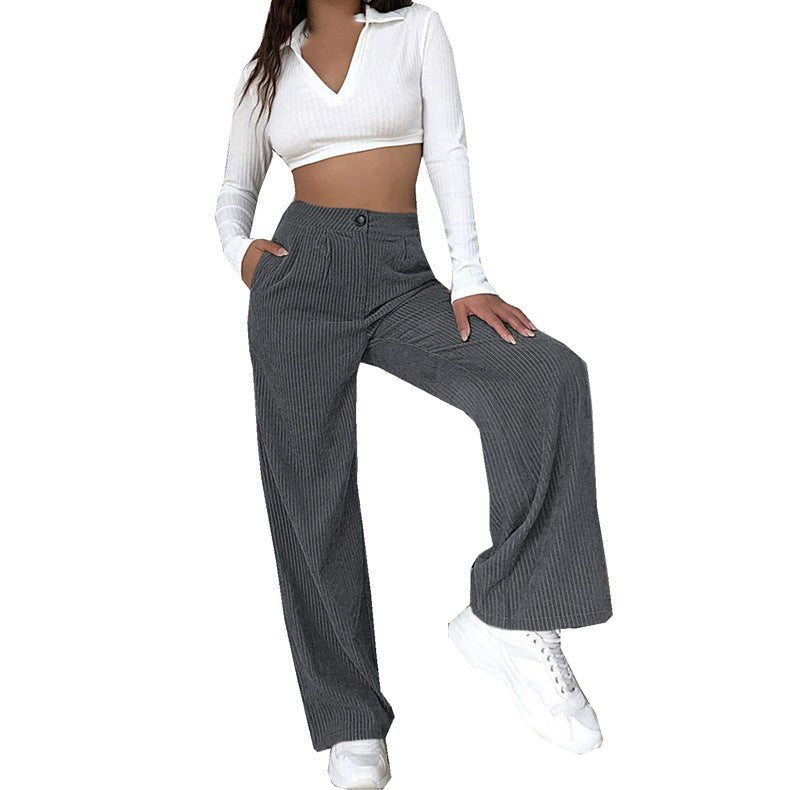 Dilwen | Women's Wide Leg Corduroy Pants