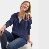 Dinah | Women's Hooded Jacket in Dark Blue