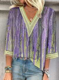 Dinah | Women's Lace Elegant Top in Purple