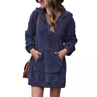 Dionne | Women's Hooded Fleece Dress – Casual Dress