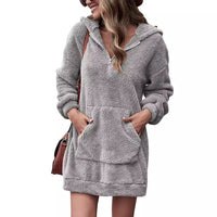 Dionne | Women's Hooded Fleece Dress – Casual Dress