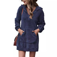 Dionne | Women's Hooded Fleece Dress – Casual Dress