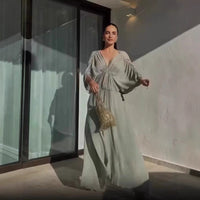 Dionysia | Women's Flowing Ruched Elegant Maxi Dress