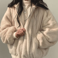 Dolores | Women's Oversized Relaxed-Fit Fleece-Lined Zip-Up Winter Jacket