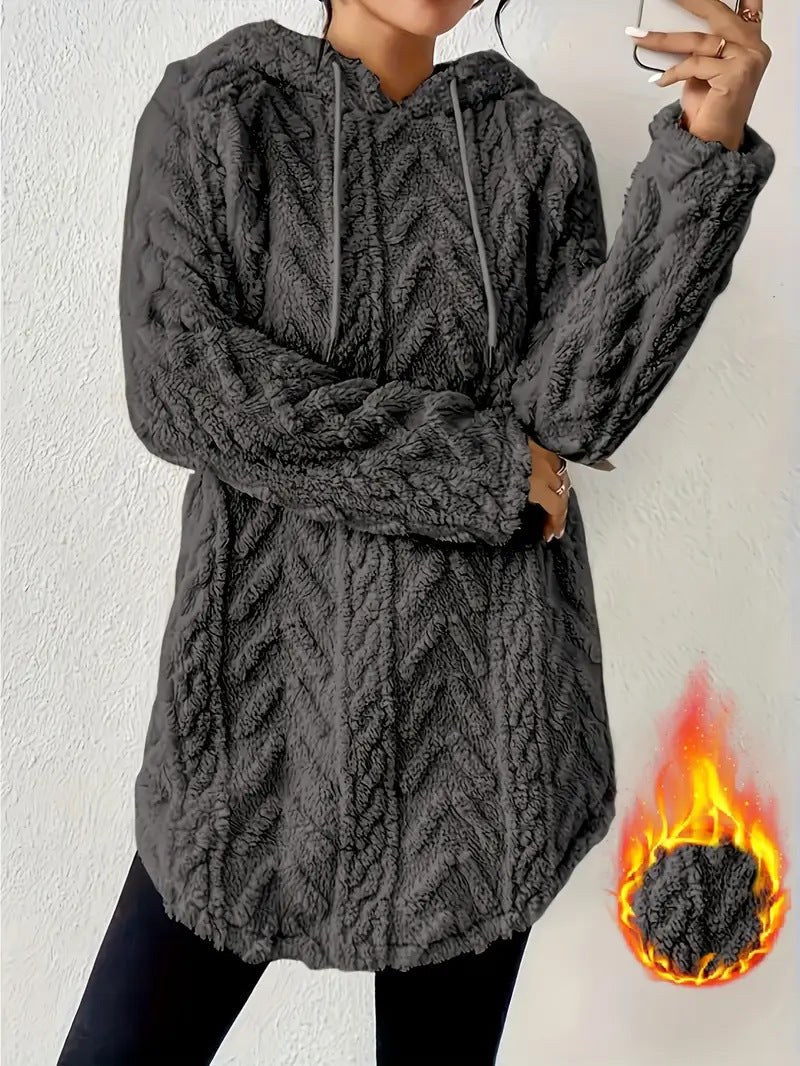 Dolores | Women's Hooded Soft Fashionable Hoodie in Dark Gray
