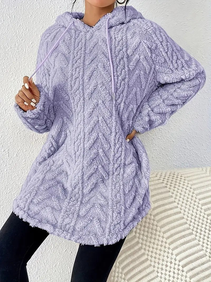 Dolores | Women's Hooded Soft Fashionable Hoodie in Light Purple