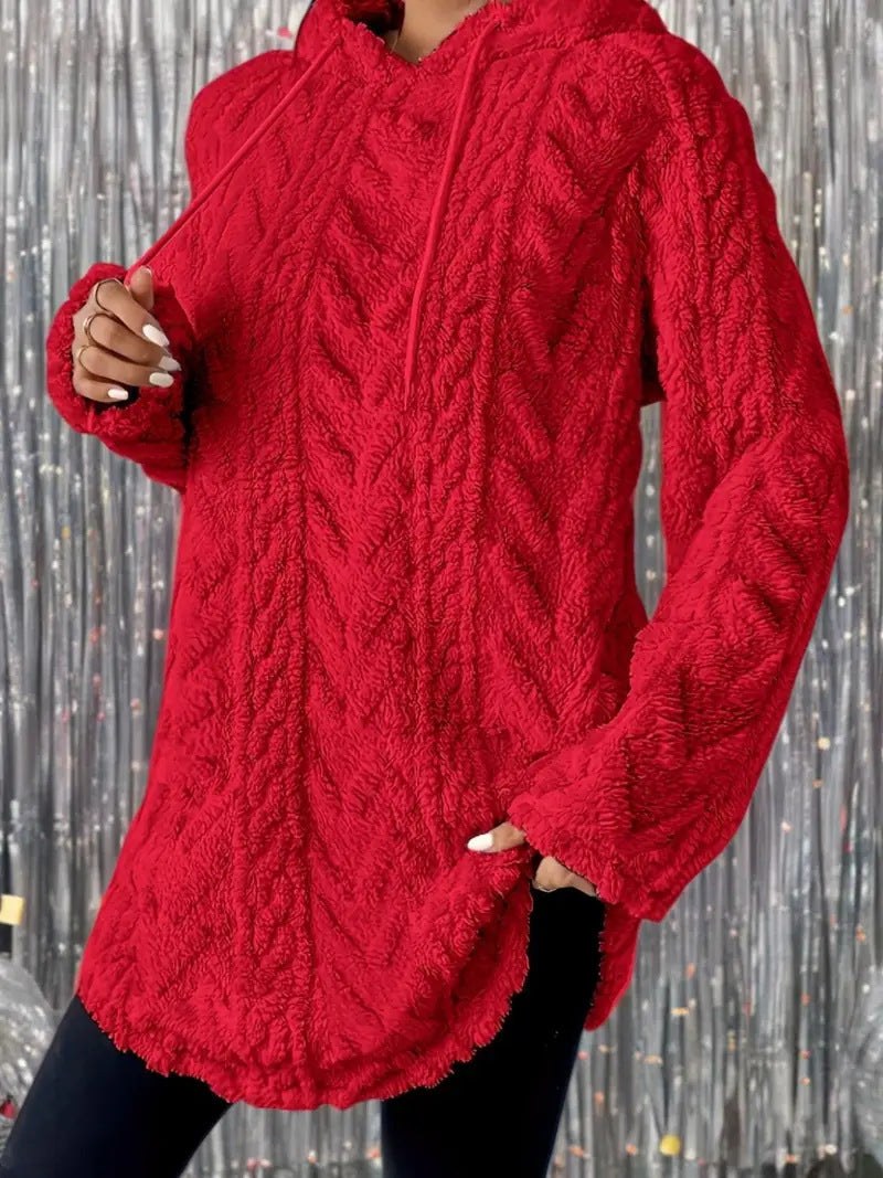 Dolores | Women's Hooded Soft Fashionable Hoodie in Red