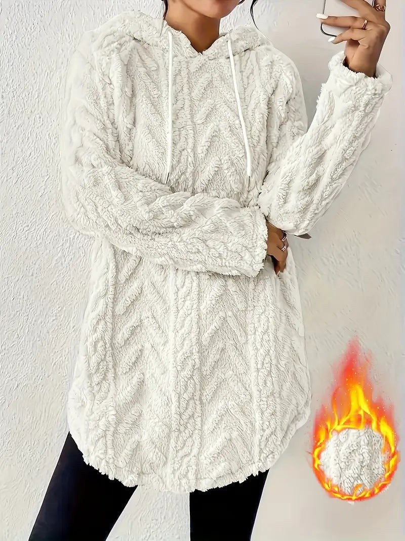 Dolores | Women's Hooded Soft Fashionable Hoodie in White