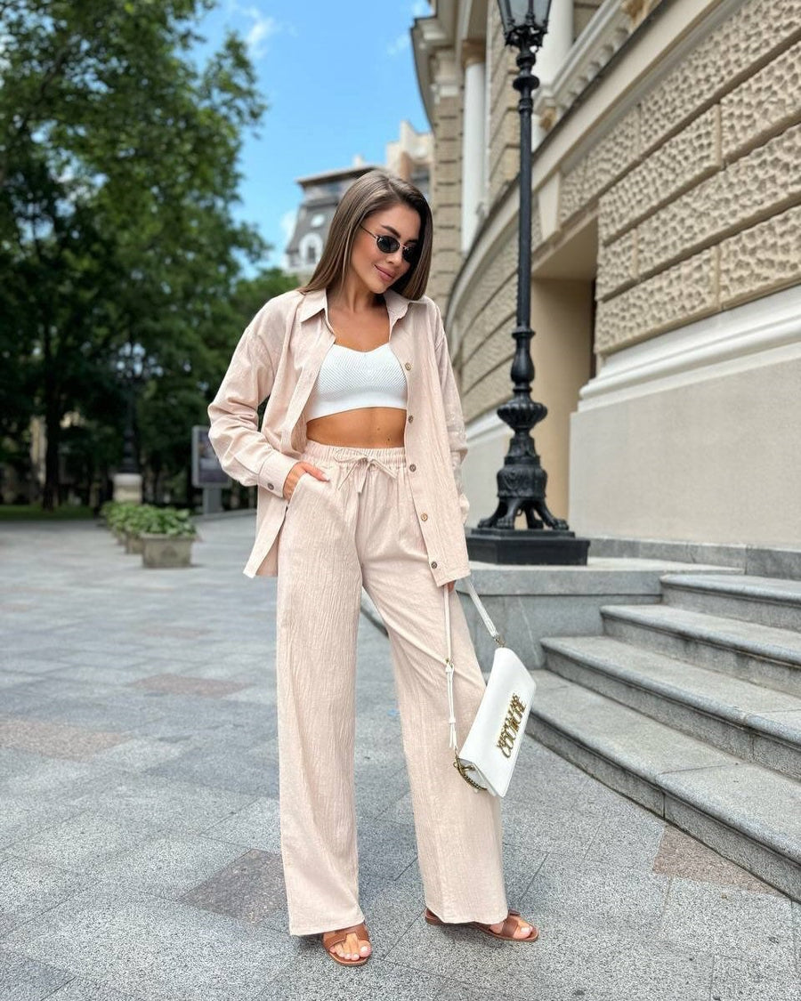 Dolores | Women's Elegant Pants – Dress Pants in Apricot