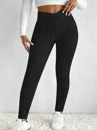 Dolorosa | Women's Knit Elegant Leggings in Black