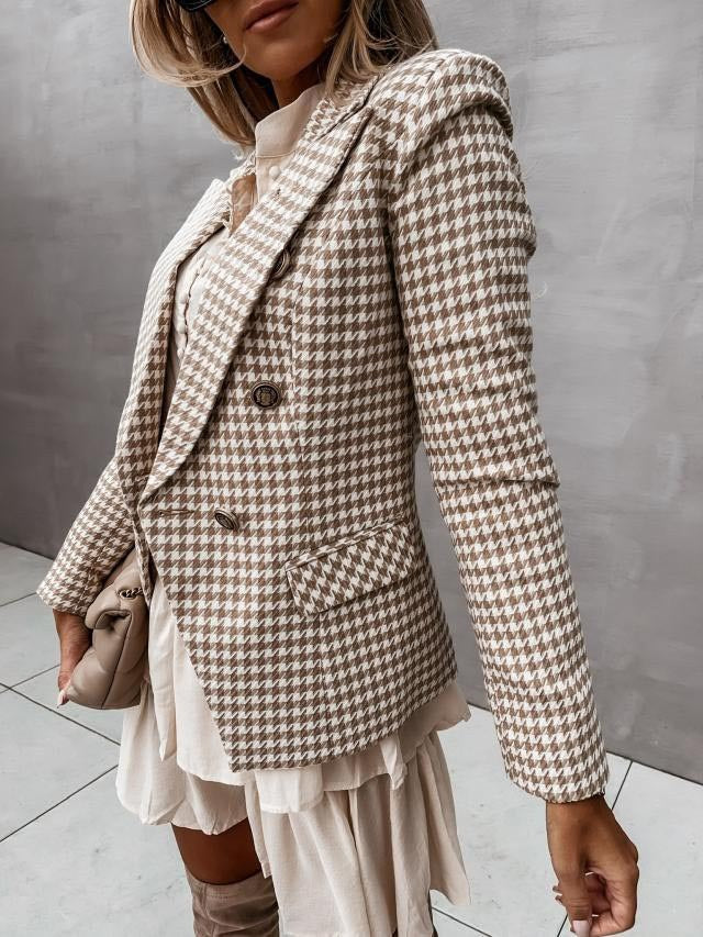Dominique | Women's Button-Front Elegant Blazer