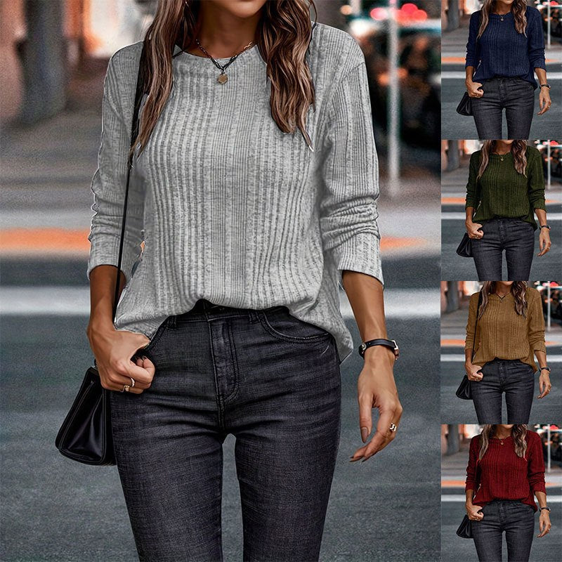 Donatella | Women's Textured Long Sleeve Top