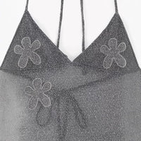 Donatella | Women's Floral Maxi Dress in Gray