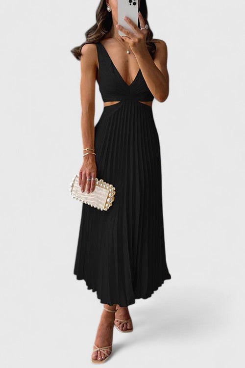 Doriane | Women's Sleeveless Pleated Wedding Guest Dress