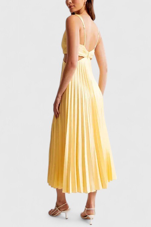 Doriane | Women's Sleeveless Pleated Wedding Guest Dress