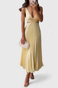 Doriane | Women's Sleeveless Pleated Wedding Guest Dress