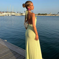 Doriane | Women's V-Neck Floral Maxi Dress in Green