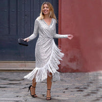 Dorinella | Women's Evening Dress in Silver