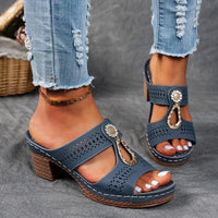 Dorothea | Women's Cutout Strap Wedge Shoes Sandals