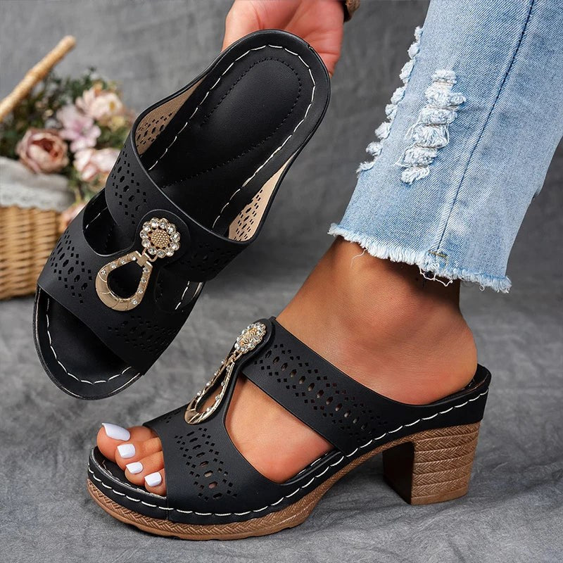 Dorothea | Women's Cutout Strap Wedge Shoes Sandals