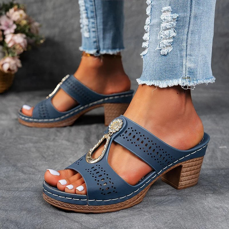 Dorothea | Women's Cutout Strap Wedge Shoes Sandals