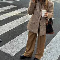 Dorothea | Women's Elegant Blazer in Khaki