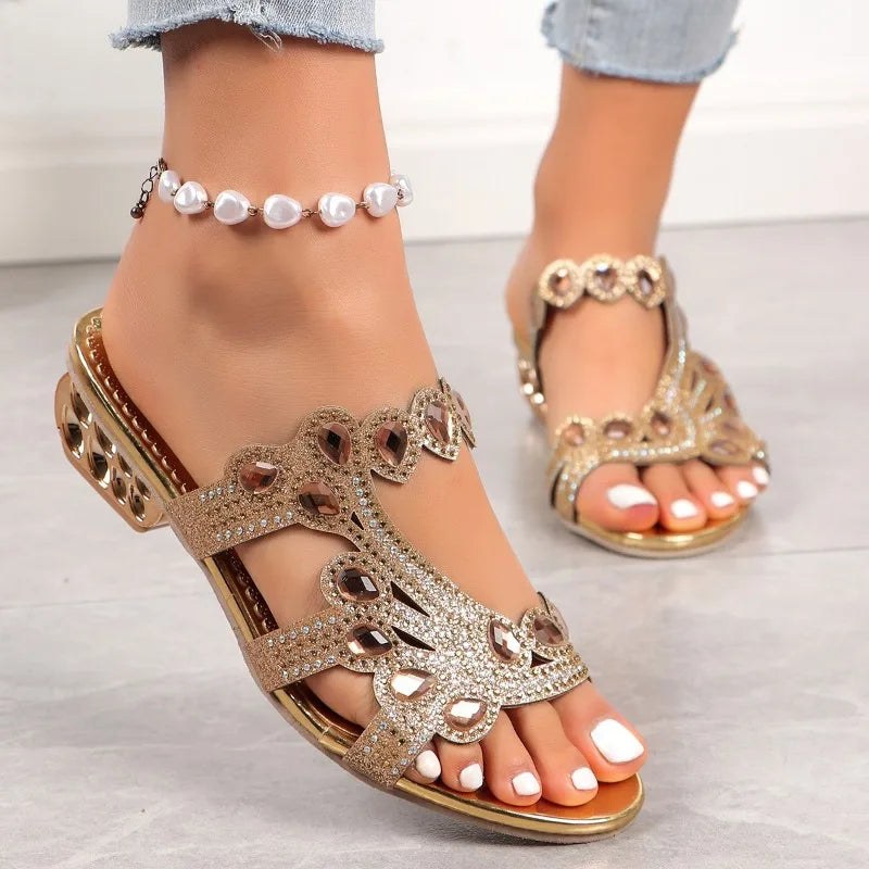Dove | Women's Decorative Strap Block Heel Style Sandals