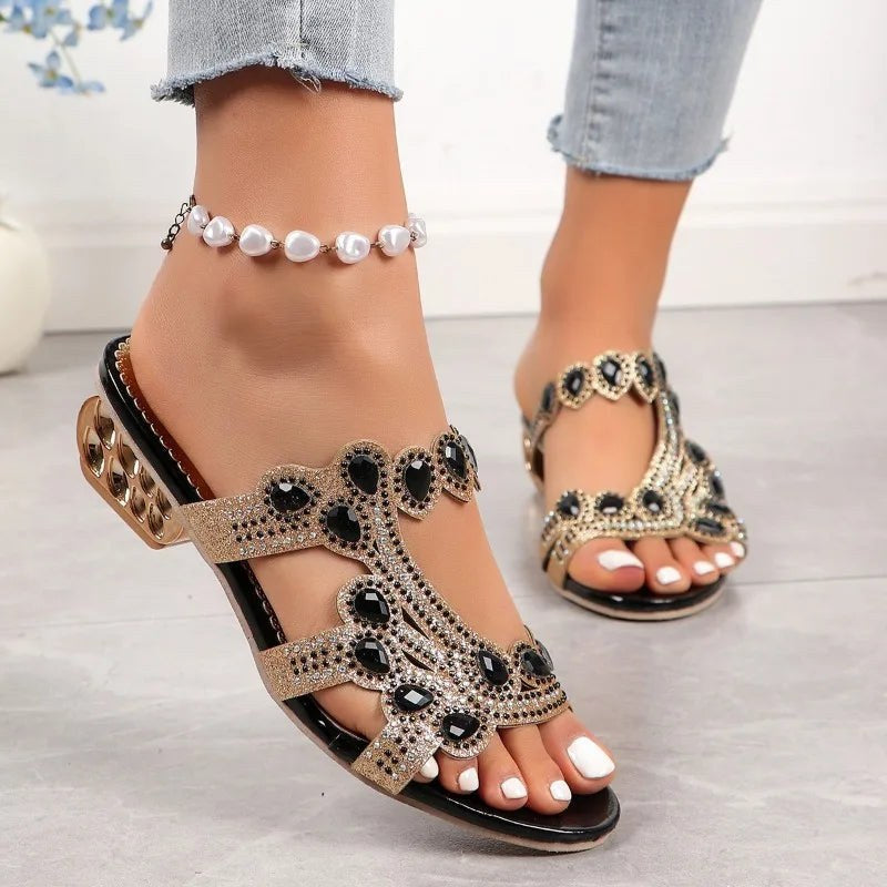 Dove | Women's Decorative Strap Block Heel Style Sandals