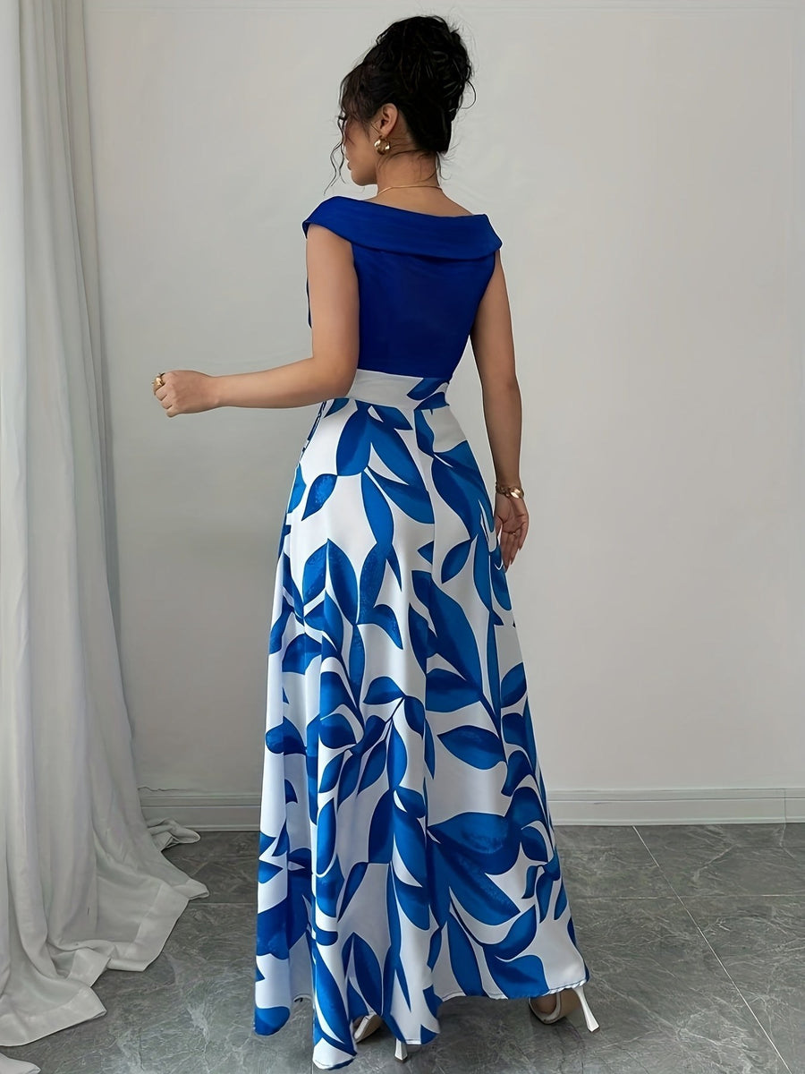 Drucilla | Women's A-Line V-Neck Wedding Guest Maxi Dress
