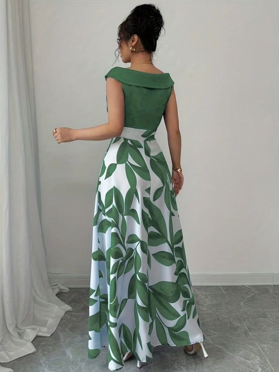 Drucilla | Women's A-Line V-Neck Wedding Guest Maxi Dress