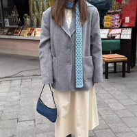 Dulcie | Women's Pockets Elegant Blazer in Gray