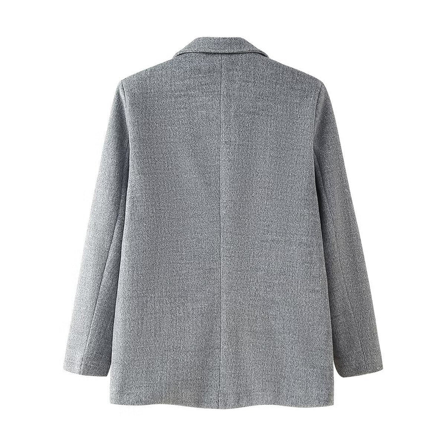 Dulcie | Women's Pockets Elegant Blazer in Gray