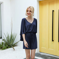 Eadburga | Women's Jumpsuit in Marine Blue