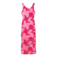 Ealasaid | Women's Floral Elegant Maxi Dress in Magenta